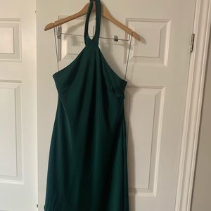 Aidan Mattox floor length halter dress